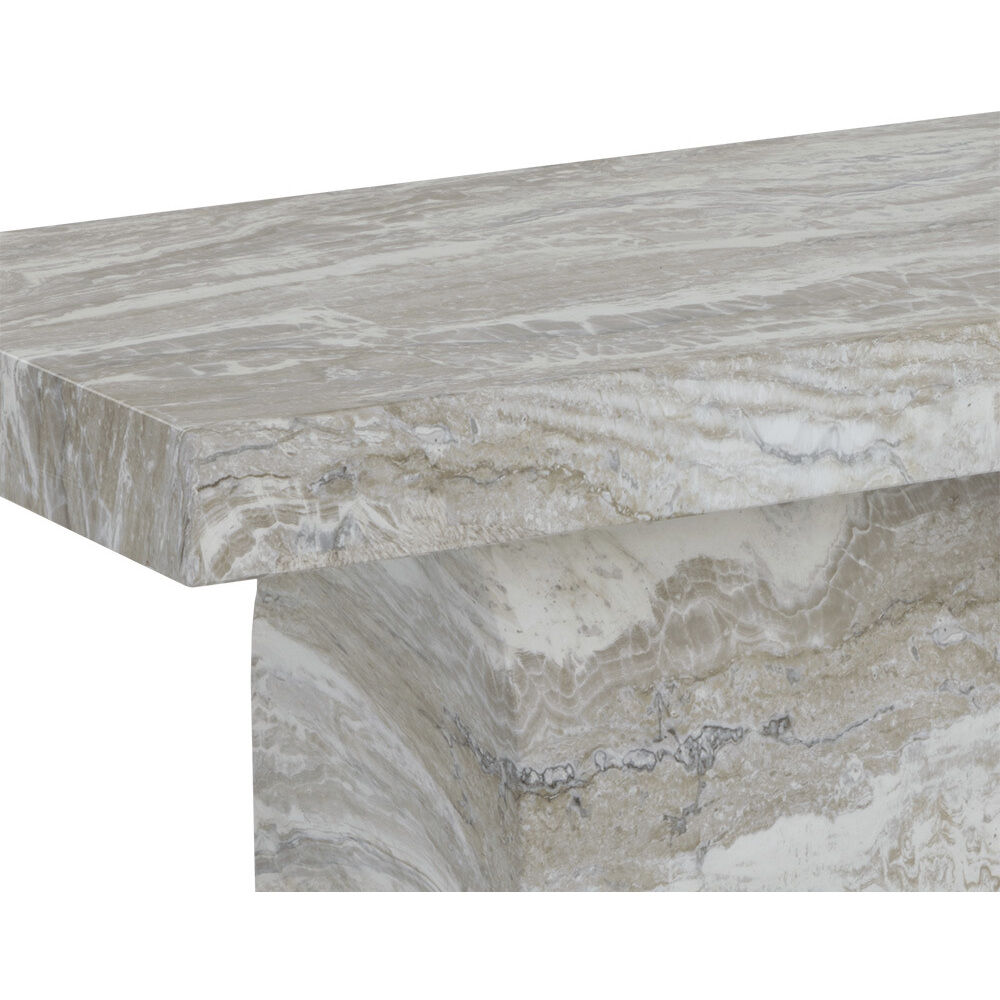 Colohan Taupe Outdoor Bench